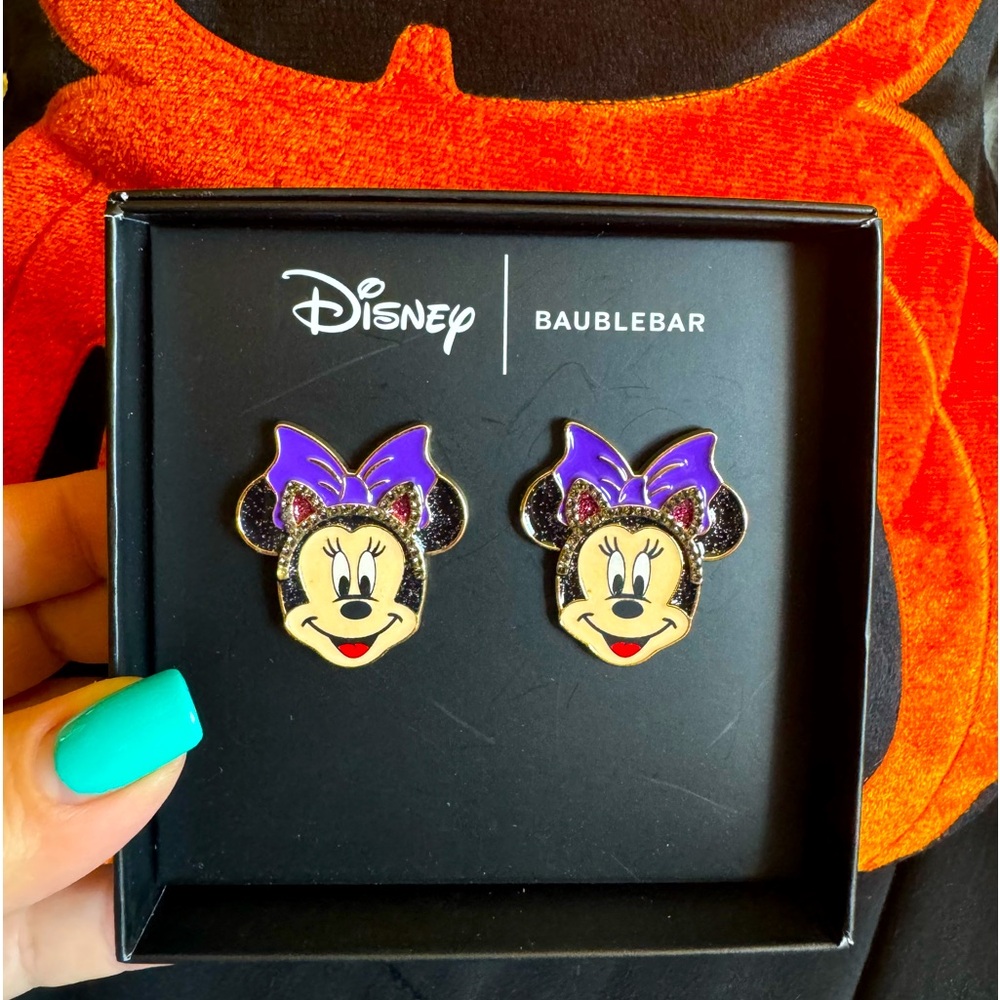 BaubleBar Minnie Mouse Halloween earrings